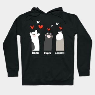 Rock Paper Scissors Cat Design Hoodie